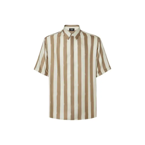 Fendi Бежевые Мужские Рубашки