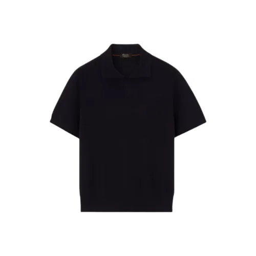 Loro Piana Темно-синяя мужская поло рубашка