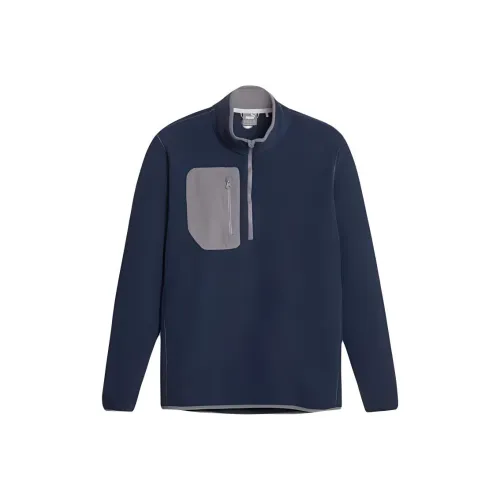 PUMA Мужской GOLF Полукаптур Флисовая Рубашка Мужская Морской Синий