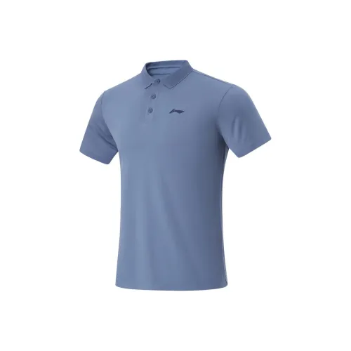 LINING Fitness Series Поло Мужское Пыльно-Синий