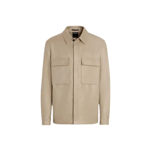 Ermenegildo Zegna Экрю Мужские Рубашки