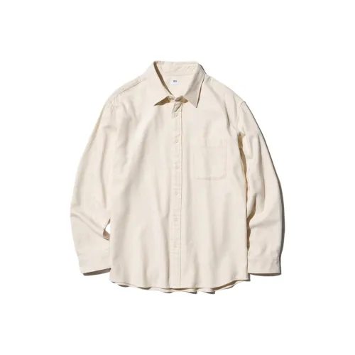 UNIQLO Сливочный Мужская Рубашка