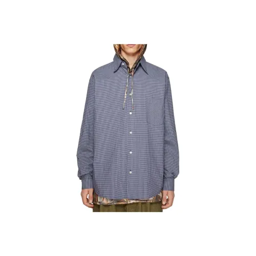 Acne Studios SS24 Рубашка Мужская Морской Синий