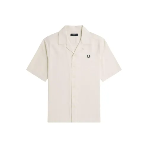 FRED PERRY Бежевые Мужские Рубашки