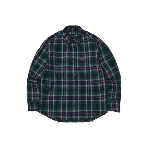 BEASTER Рубашка Унисекс Зеленая Клетка