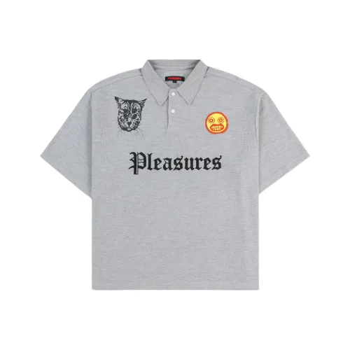PLEASURES SS24 Поло Мужское Серое