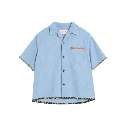 Valentino SS25 Рубашка Мужская Синяя