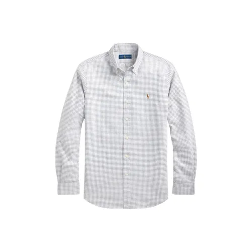 Polo Ralph Lauren Рубашка Мужская Светло-Серого Цвета