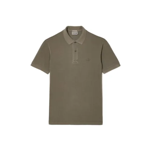 LACOSTE Поло Унисекс Хаки Зеленый