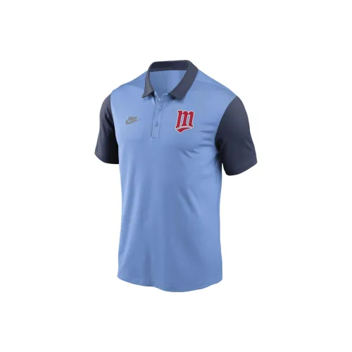 Nike MLB Коллаборация Minnesota Twins Cooperstown Поло Minnesota Twins Мужской Светло-Синий