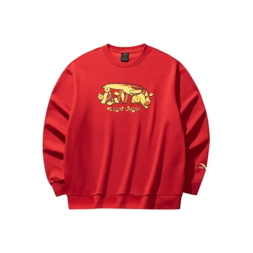 Anta Good Things Happen Life Collection Свитшот Унисекс Богатый Красный