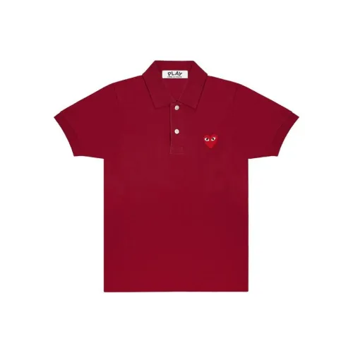 CDG Play Поло Унисекс Темно-красный
