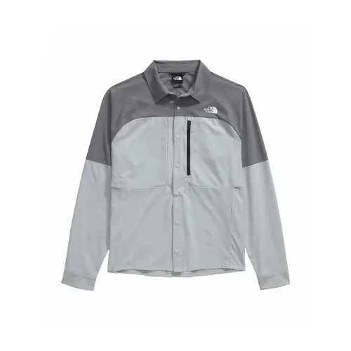 THE NORTH FACE First Trail UPF Рубашка Мужская HIGH RISE Серый Дымчатый Жемчужный
