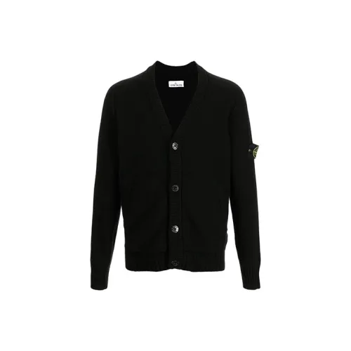 STONE ISLAND Мужские черные свитеры