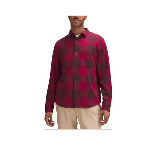 lululemon Soft Knit Рубашка Мужская Красная