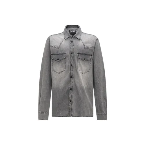 VERSACE JEANS COUTURE Рубашка Мужская Серого цвета