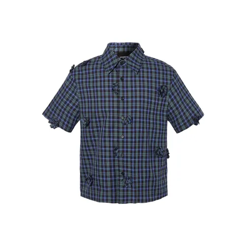 ROCAWEAR Рубашка Унисекс Черная и Зеленая Клетка