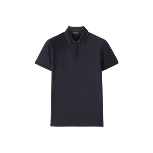 Loro Piana Темно-синяя мужская поло рубашка