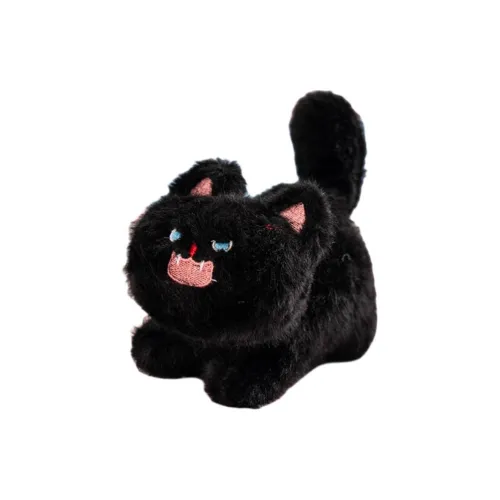 ZITONG Милый Пушистый Шокированный Кот Meow Куклы Плюшевый Брелок 12 см Рекомендуемая Высота