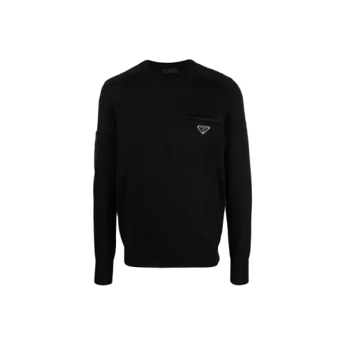 PRADA Мужские черные свитеры