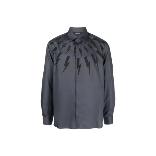 Neil Barrett совместный бренд Серые Мужские Рубашки