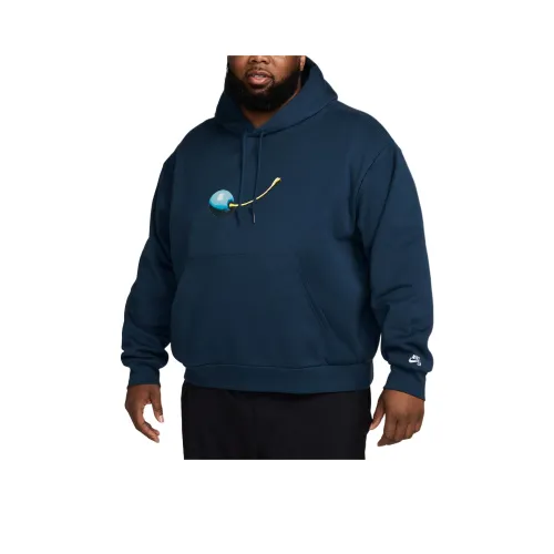 nike SB Fleece Pullover Skate Hoodie Hoodie Унисекс Темно-синий Белый