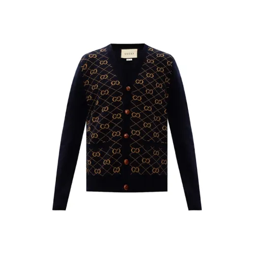 GUCCI Темно-синие мужские свитеры