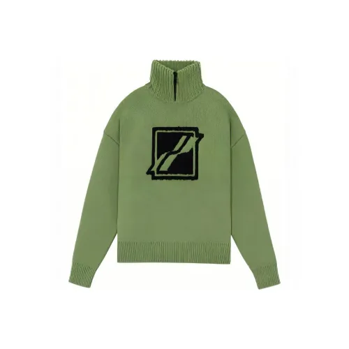 WE11DONE Зеленый Унисекс Свитеры