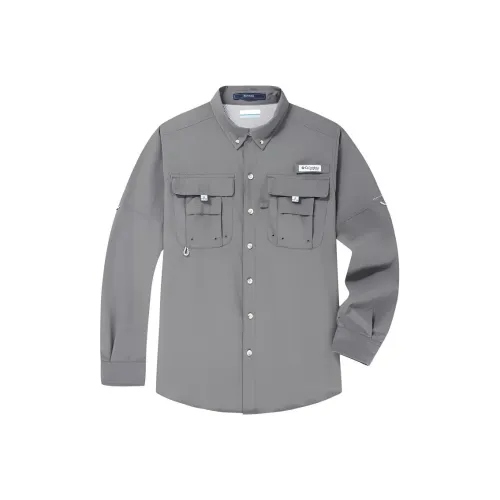 Columbia PFG Серый Унисекс Рубашки