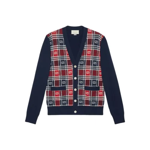 GUCCI Темно-синие мужские свитеры