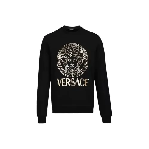 VERSACE SS24 Свитшот Мужской Черный