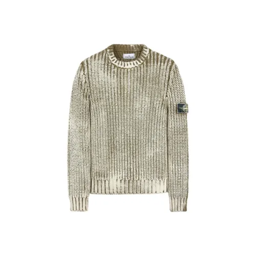 STONE ISLAND Оливково-зеленый Унисекс Свитеры
