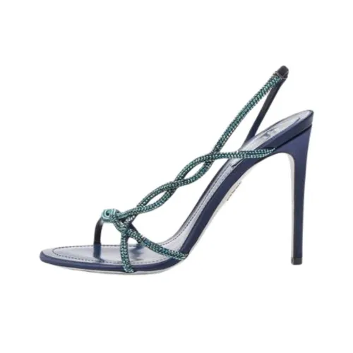 RENE CAOVILLA Косичка one Ремень Сандалии 10,5 см Женские Синий