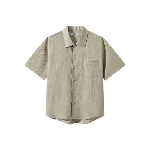 GXG Короткий рукав рубашка мужская коричневый серый