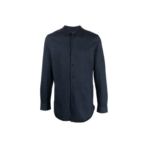 Brioni Темно-синие мужские рубашки