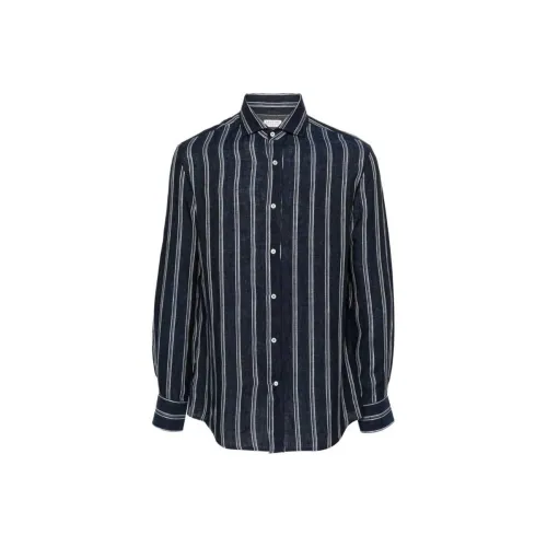 BRUNELLO CUCINELLI Рубашка Мужская Синяя