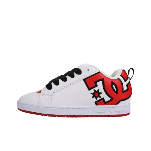 DC Shoes Court Graffik Low Топ Скейтборд Кроссовки Мужские Белый Красный