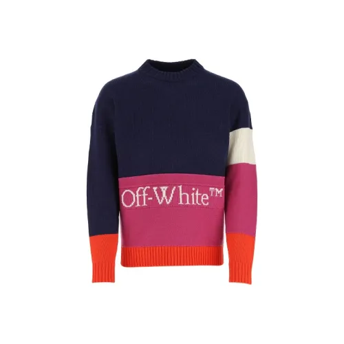Off Белый SS21 Синий Мужские Свитера
