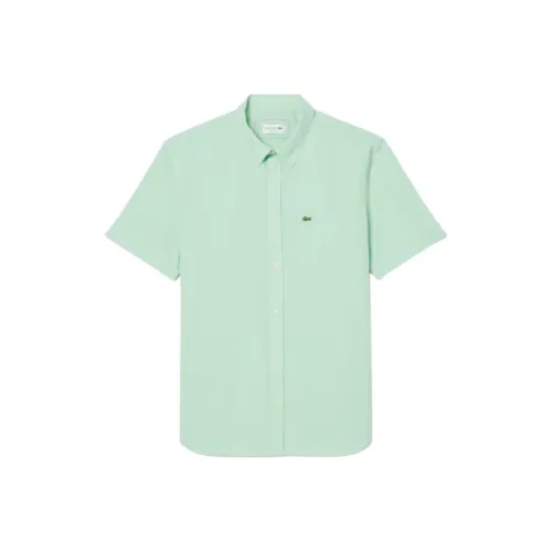 Зеленые мужские рубашки LACOSTE Collaboration