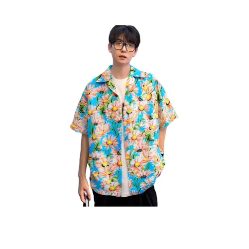 YEARNED Небесно-голубая унисекс рубашка