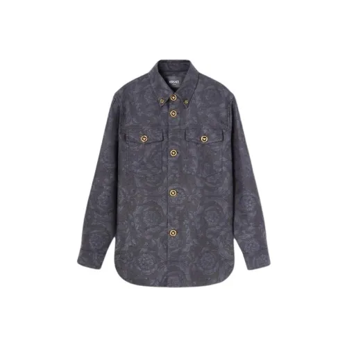 VERSACE Серые Мужские Рубашки