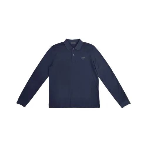 PRADA Поло Мужское Морской Синий