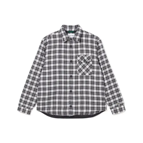 Рубашка Мужская Черно-Белая Клетка LACOSTE Collaboration