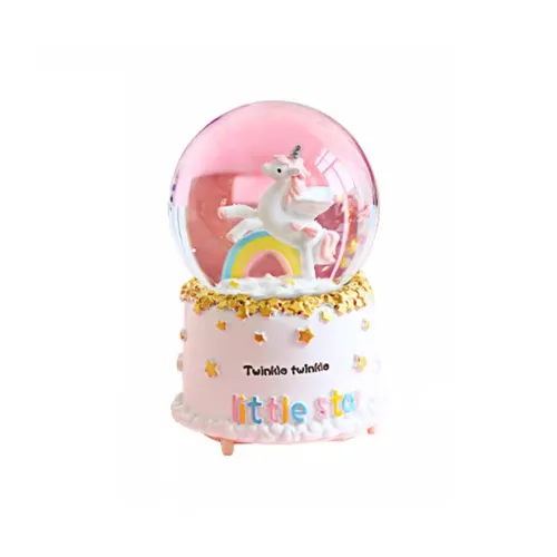 Teacher Lin Вращающийся Цветной Подсветка Снежно-Кристаллический Шар Акомпанирующая Музыкальная Коробка Игрушки