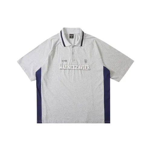 WAYNEXZAVIER Light Gray Men's Polo