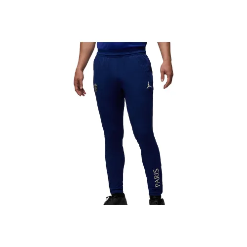 Jordan Paris Saint Germain STRIKEJDRI Форма Вязаные Тренировочные Штаны Мужские Морской Синий