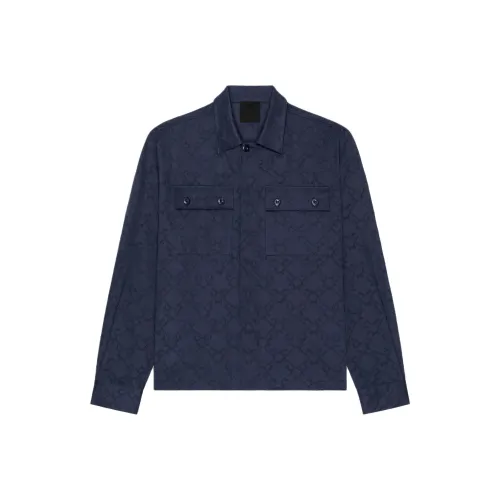 Givenchy SS25 Рубашка Мужская Морской Синий