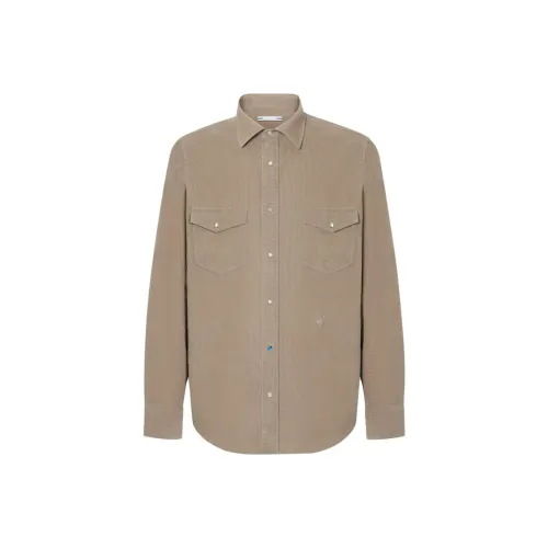 JACOB COHEN Вельвет Западная Рубашка Мужская Умбра