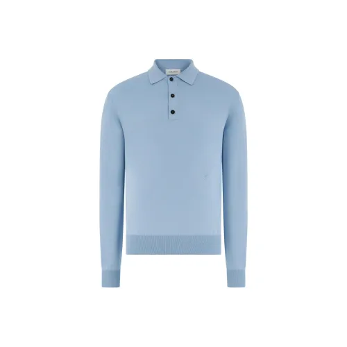 Ferragamo SS24 Поло Мужское Светло-Синий