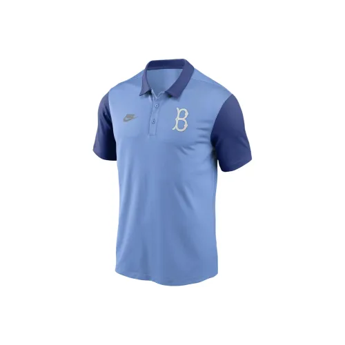 Nike MLB Коллаборация Brooklyn Dodgers Поло Брук Лос-Анджелес Доджерс Мужской Светло-Синий